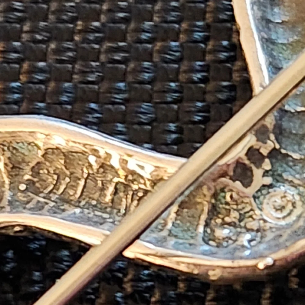 Vintage Sterling Silver Snake Brooch Lapel Pin - Picture 2 of 5